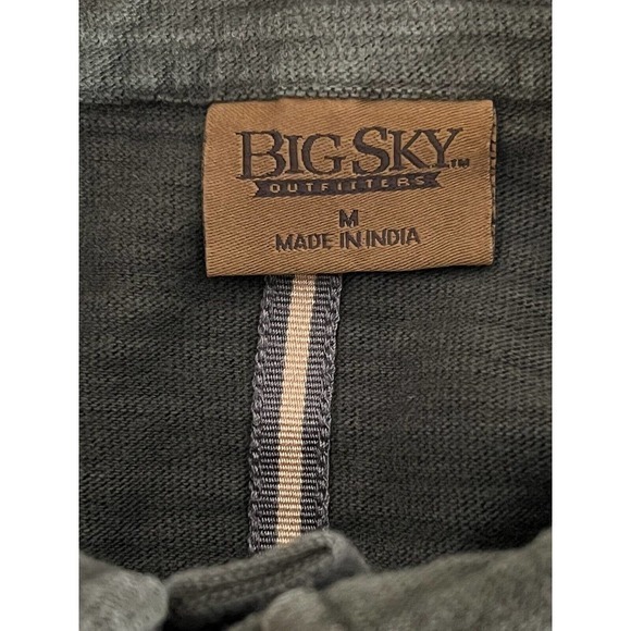 Big Sky Outfitters Mens Polo Short Sleeve Green Size Medium - Picture 4 of 4